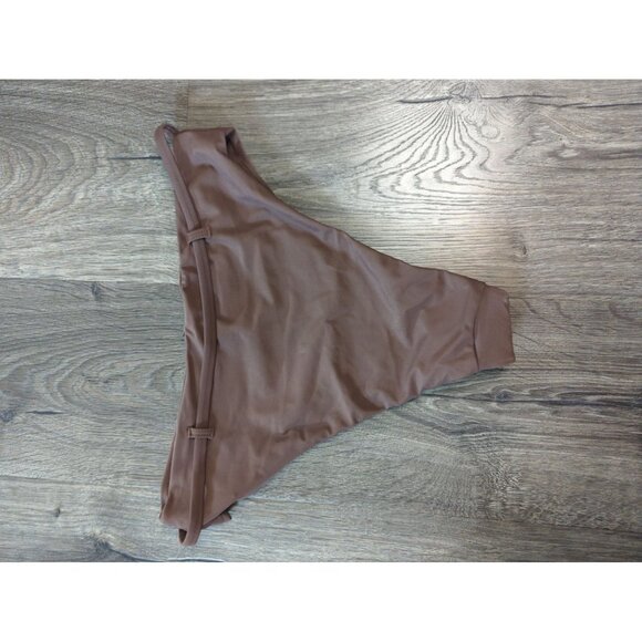 Andie Swim The Riviera High Waisted Bottom Espresso Eco Nylon Size Medium - Picture 6 of 7